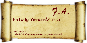 Faludy Annamária névjegykártya