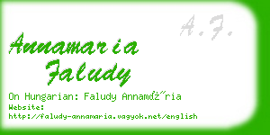 annamaria faludy business card